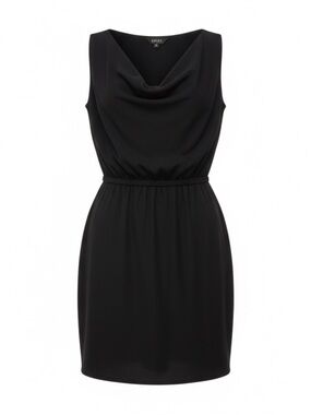 Guess Cowl Neck Mini Dress With Elastic Waist